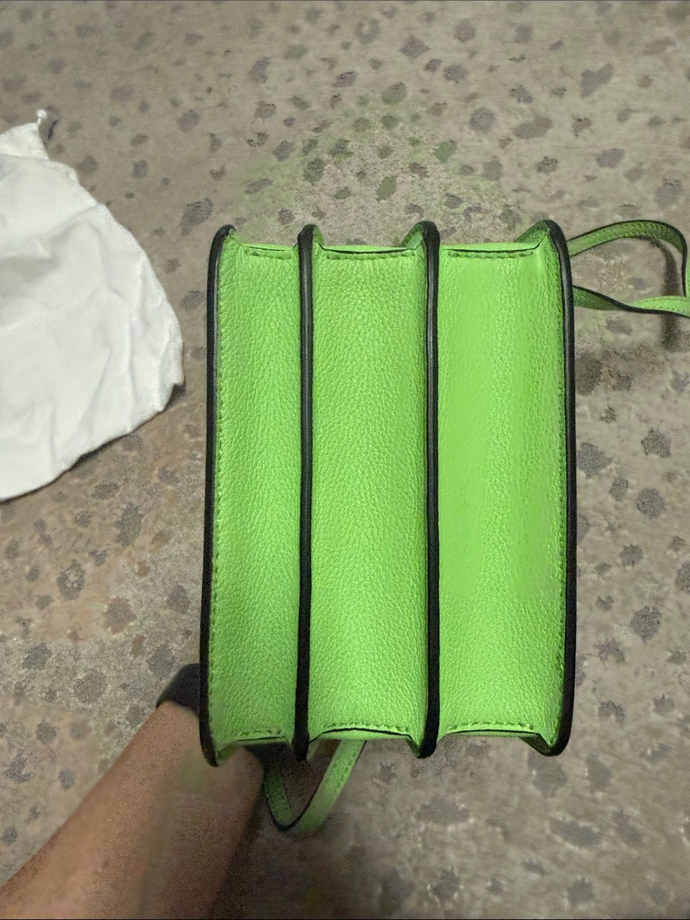 Versace Neon Green Leather Medusa Crossbody Bag - Picture 3 of 10